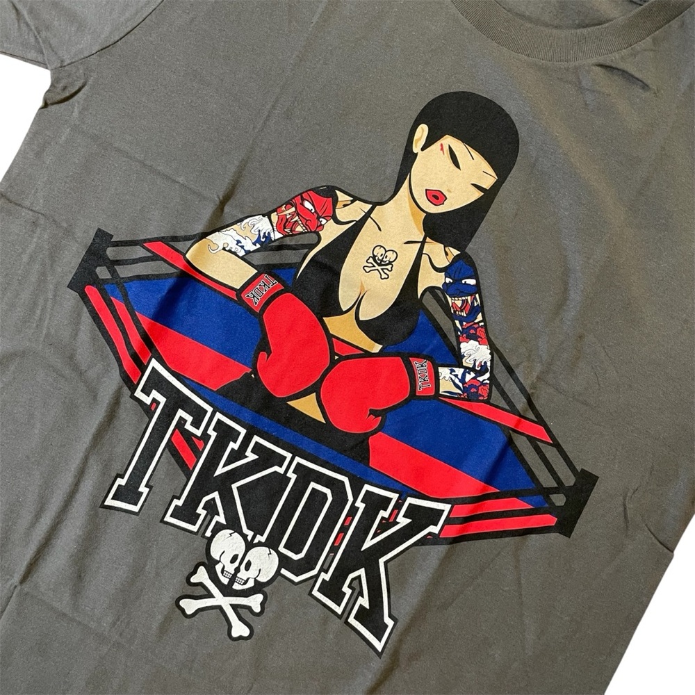 Tokidoki Tattoo Boxer Girl Time Out Charcoal T-Shirt Men’s Medium Tee HTF NWT